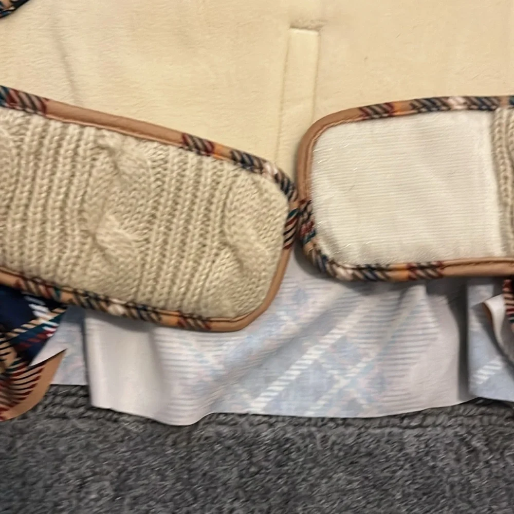 Dog Vest Harness by Merry & Bright with Cable knit & Plaid size L NWT
